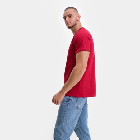 T -shirt male, red color/print mix, size XL-1