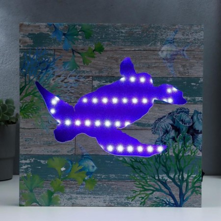 Light picture-wall "turtle" LED from batteries 3haa 3x30x30 cm Risalux