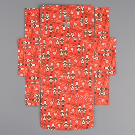 Box folding double -sided "Nutcracker", 16.5 x 12.5 x 5 cm, without tape, new year-7