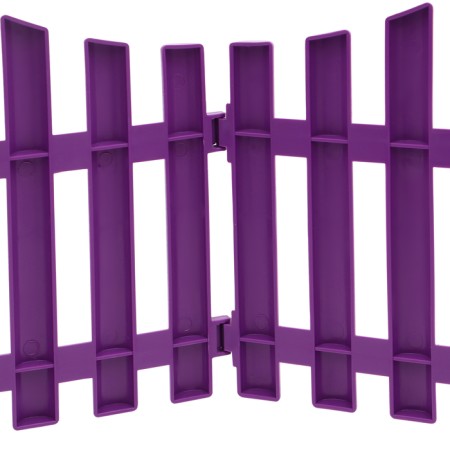 Decorative fence, 30 × 300 cm, 5 sections, plastic, white, Greengo-9