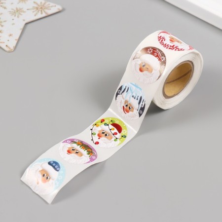 New Year Stick Paper "Grandfather Frost" d = 2.5 cm 252 pcs in roll-4