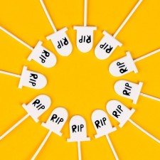 Halloween skewers, 12 pieces in a set, white color