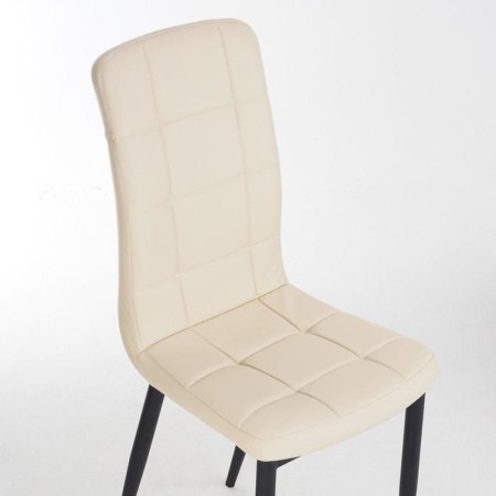 Chair "Quadro", black metal/aero cream-1