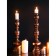 Summary Metal for 1 candle "Hermeta" aged bronze 13.5x13.5x36.5 cm