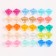 Crystals are plastic decorative, set of 120 g, size 1 pc. - 1 × 1.2 cm, color mix
