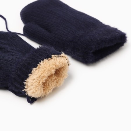 Baby mittens minku, dark blue color, 18 cm-2