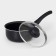 Bucket Consul d = 16 cm, 1.2 l, glass cover, plastic handle, anti -stick coating, black color
