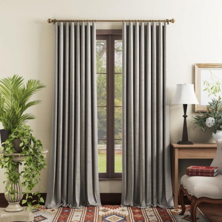 Set of curtains "Replic", size 2x240x270 cm, color light gray