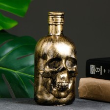 Копилка "Бутылка череп античная"