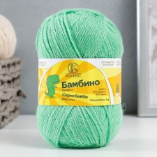 Bambino yarn 35% Merinos wool, 65% acrylic 150m/50g (025 mint)