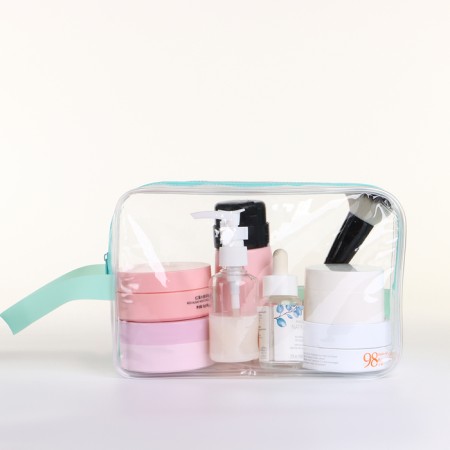 Lightning cosmetic bag, green color-1