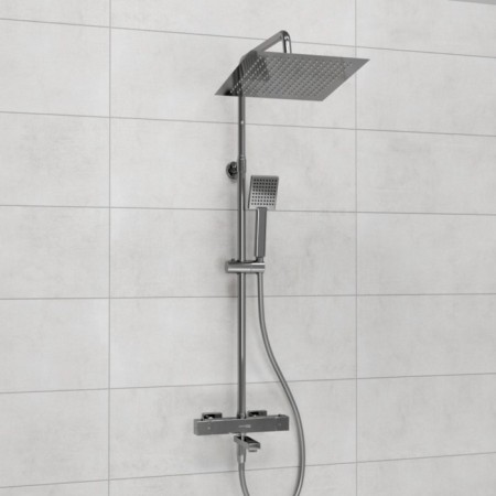 The shower system Wasserkraft a199.118.141.087.ch Thermo, tropical shower, thermostat, chrome-1