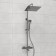 The shower system Wasserkraft a199.118.141.087.ch Thermo, tropical shower, thermostat, chrome