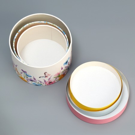 Set of hats 3 in 1, gift packaging, “watercolor”, 16 x 10, 14 x 9, 13 x 8.5 cm-14
