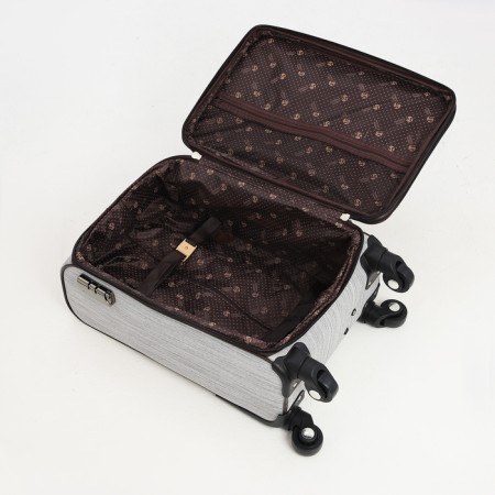 Small suitcase 20 "on lightning, code castle, with extension, color gray color-8