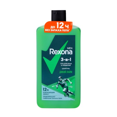 Shower gel and shampoo Rexona Men 3 B1 "Wild Lime", 750 ml