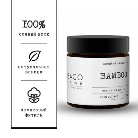 Aromatic candle in the Bamboo Bank, Envisor Wax, 88 g-3