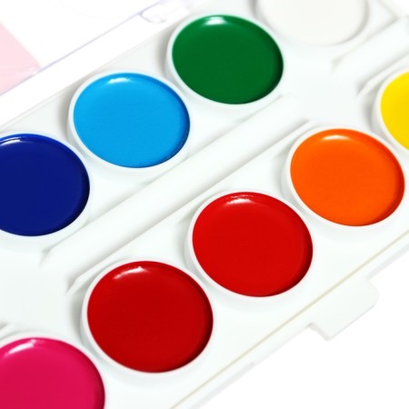 Watercolor 20 colors, "gamma" "cartoons", without a brush, in a plastic box-3