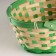 Wicker basket, d21xh24 cm, green, bamboo