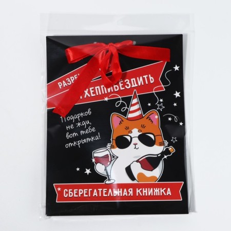 Envenue for money, a birthday card "Congratulatory", with a cat, 6 sheets, 16.3 x 21.3 cm-17