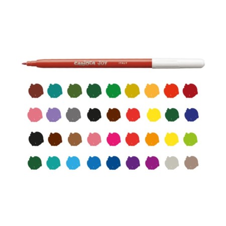 Fleeters of 36 colors 50 pieces, carioca "Joy", thin tip, persistent, easily washed off and non -toxic ink, cardboard foam-7