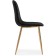 Stool on a metal frame DABL Metal/velor, gold/black 44x53x86 cm