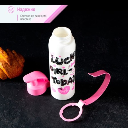 Water bottle “Cat”, 500 ml, white color-4