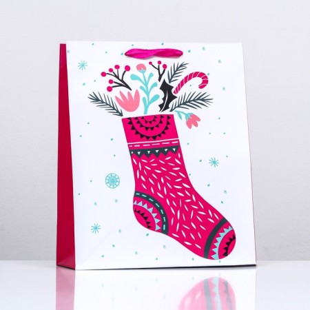 Laminated "Gift sock" package 26 x 32 x 12