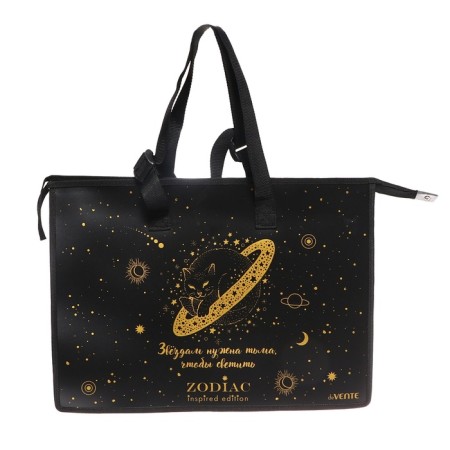 A3 folder with handles plastic, lightning from above, Devente Zodiac, 467 x 338 x 100 mm, inner pocket