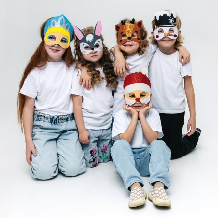 A set of carnival masks of masks "New Year's party", 5 pcs.-4
