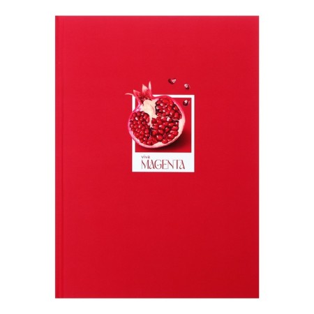 Business block A5 80 sheets in the Viva Magenta cage, solid cover, Soft Touch, mix-4