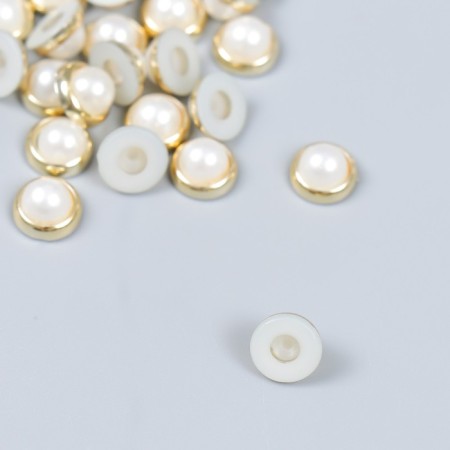 Decor for creativity Plastic "Half -Wash with a rim" set of 25 pcs mix 0.8x0.8 cm-1