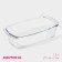 Form made of heat -resistant glass for baking and baking rectangular shade "Cupcake", 1.5 l, 27 × 14 × 7 cm