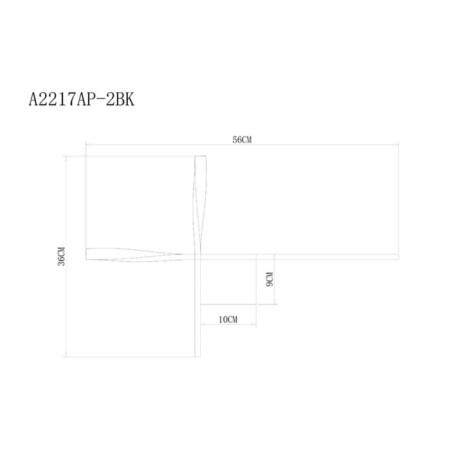 Wall lamp Arte Lamp Acrux A2217AP-2BK, LED, 18 W, 5x56x36 cm, 900 lm, black-1