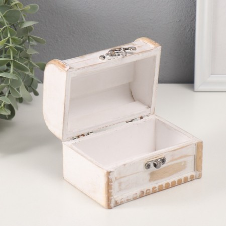 Casket wood chest "aged white" 8.5x12x8.5 cm-2