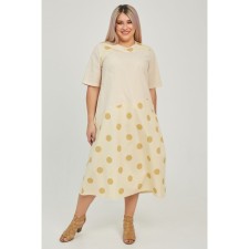 Female dress, size 60, beige color