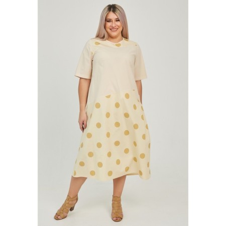 Female dress, size 60, beige color