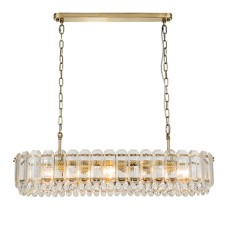 Suspended Indigo, 12039/10pl Brass. 10x40W, E14, 1000x300x210/1210 mm