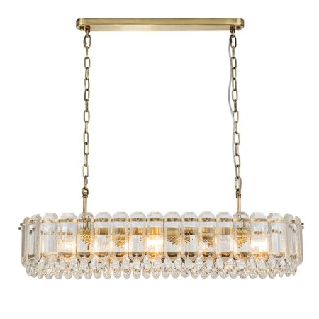 Suspended Indigo, 12039/10pl Brass. 10x40W, E14, 1000x300x210/1210 mm