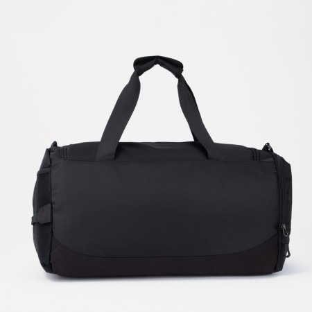 Road bag with a zipper, shoes, external pocket, long belt, black color-1