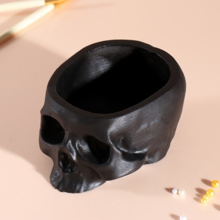 Interior item "Skull" black 13x9x6.5 cm-3