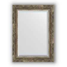 Mirror with fatset in a baguette frame - an old tree with weaving 70 mm, 53 x 73 cm, evoForm