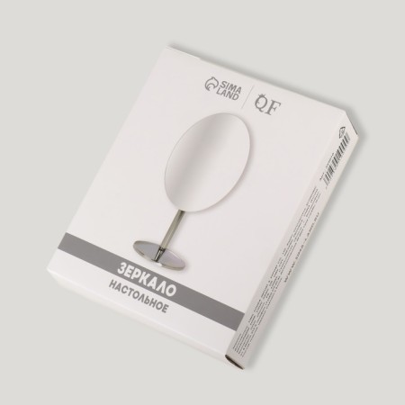 The mirror of the desktop "oval", the mirror surface is 14.5 × 19.5 cm, the color is silver-6