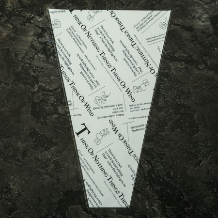 Package Flower cone, white, 28x9x44cm ± 1cm-2