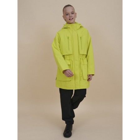 Vetrovka for girls, height 128 cm, lime color-5