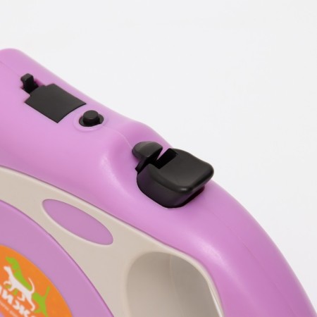 Roulette "Pigzon" with a flashlight, rubberized pen, 5 m, lilac-1