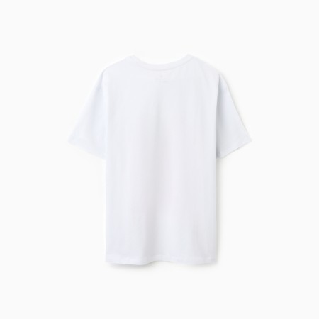 T-shirt female, white color, size One size (42-46)-4