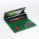 Women's wallet on magnet, green color