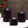 Set of candles - cylinders 3B1 (6x11 cm, 6x8 cm, 6x6.5 cm), black