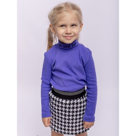 Turtleneck for girls, height 128 cm, lilac color-1